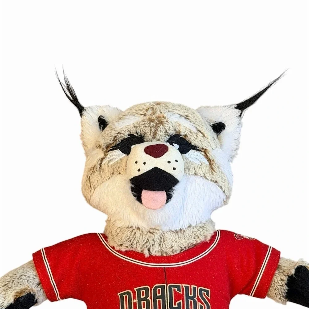 Arizona Diamondbacks Baxter Bobcat Mascot Plush Stuffed Animal Jersey #1